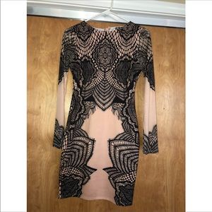 ASOS nude and black body on dress